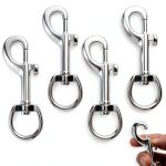 Heavy Duty Swivel Eye Snap Hooks 4-Pack by Fampery Steel Carabiner-0