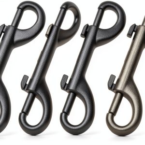 4-Pack Heavy Duty Double Ended Snap Hooks, 3.5 Inch Zinc Alloy Trigger Clips for Dog Leash, Horse Bucket, Gate Latch, Keychain, Farm & Outdoor Use, Corrosion-Resistant Metal Clips with Spring Bolt-0