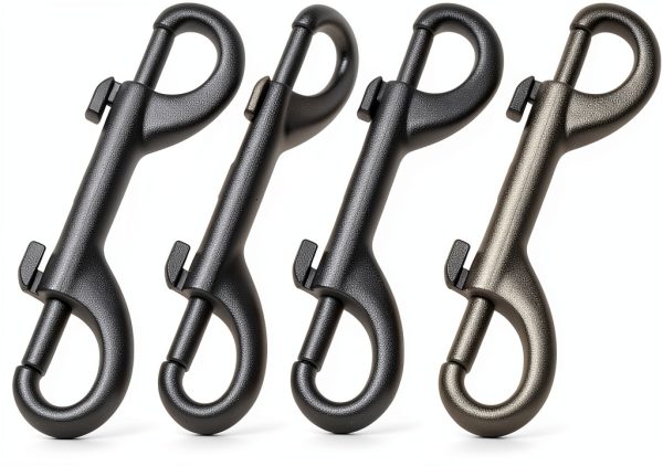 4-Pack Heavy Duty Double Ended Snap Hooks, 3.5 Inch Zinc Alloy Trigger Clips for Dog Leash, Horse Bucket, Gate Latch, Keychain, Farm & Outdoor Use, Corrosion-Resistant Metal Clips with Spring Bolt-0