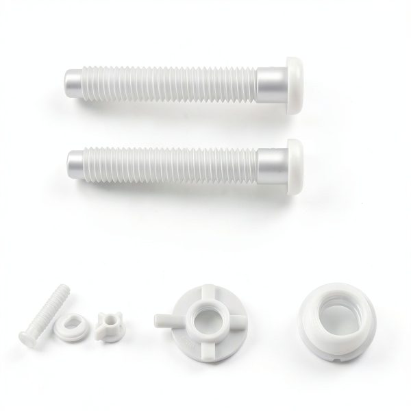 Toilet Seat Screws HomeFix 2-Piece Kit Bolts, Nuts & Washers White-1