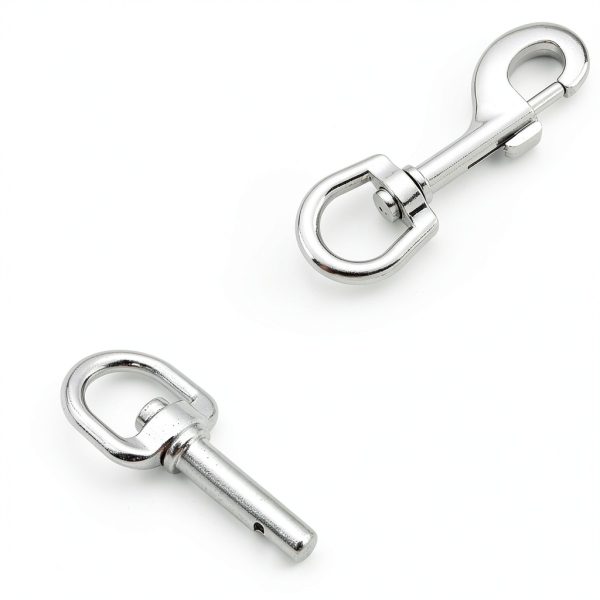 3.5 Inch Heavy Duty Swivel Snap Hooks 2-Pack KornaDoz Bolt Snap-2