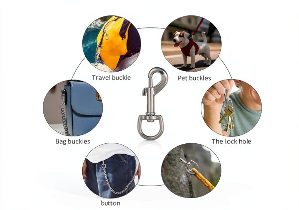 3 Inch Swivel Snap Hooks, 12Pcs Heavy Duty Pet Leash Hooks Swivel Eye Snap Clips for Dog Leash DIY Crafts Project-1