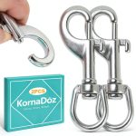3.5 Inch Heavy Duty Swivel Snap Hooks 2-Pack KornaDoz Bolt Snap-0
