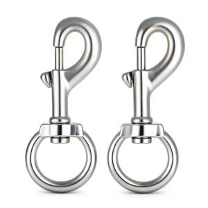 Swivel Eye Bolt Snap Hooks Buclefly Zinc Alloy 4.7" Clip 2pcs-0