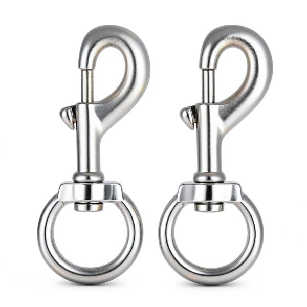 Swivel Eye Bolt Snap Hooks Buclefly Zinc Alloy 4.7" Clip 2pcs-0
