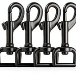 Swivel Eye Bolt Snap Hooks Black Dog Leash Clips Buclefy 3/4in 4pcs-0