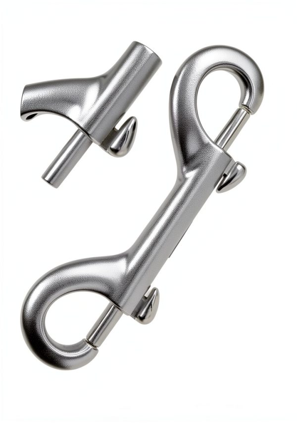 4Pcs Snap Hooks, 3.5 in Heavy Duty Metal Clips Double Ended Snap Hooks, Silver Dog Leash Clips for Pet Leash Water Bucket Hook Key Holder Carabiner, Indoor & Outdoor Use-2