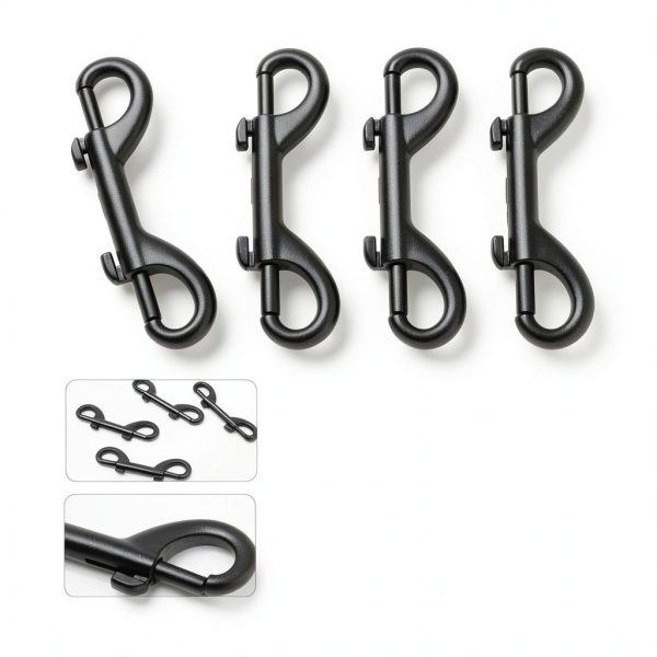 4-Pack Heavy Duty Double Ended Snap Hooks, 3.5 Inch Zinc Alloy Trigger Clips for Dog Leash, Horse Bucket, Gate Latch, Keychain, Farm & Outdoor Use, Corrosion-Resistant Metal Clips with Spring Bolt-2