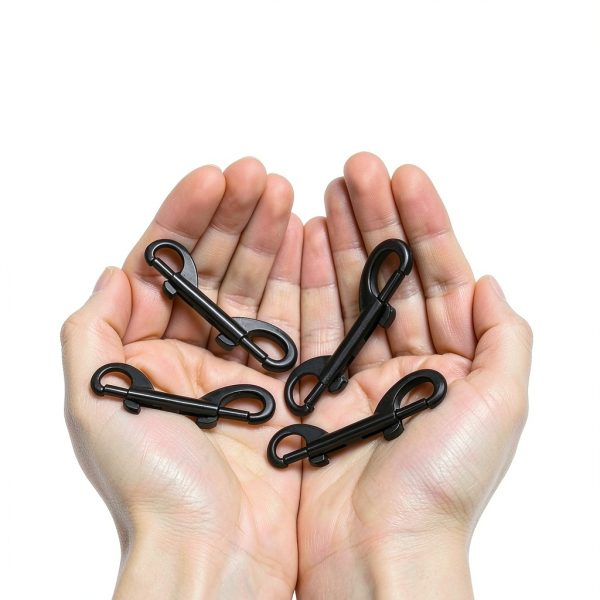 4-Pack Heavy Duty Double Ended Snap Hooks, 3.5 Inch Zinc Alloy Trigger Clips for Dog Leash, Horse Bucket, Gate Latch, Keychain, Farm & Outdoor Use, Corrosion-Resistant Metal Clips with Spring Bolt-6