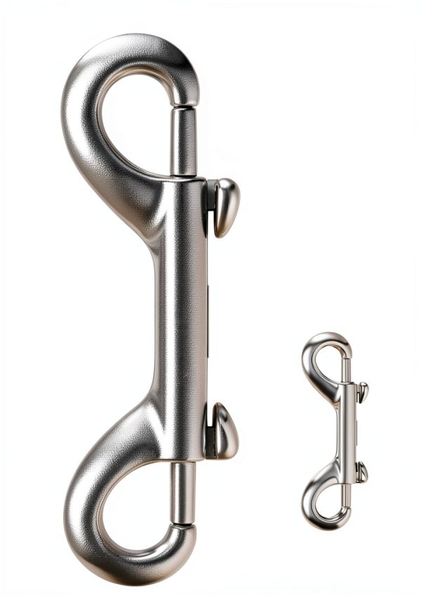 4Pcs Snap Hooks, 3.5 in Heavy Duty Metal Clips Double Ended Snap Hooks, Silver Dog Leash Clips for Pet Leash Water Bucket Hook Key Holder Carabiner, Indoor & Outdoor Use-1
