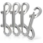 Double Ended Snap Hooks 4pcs 3.5 Inch Zinc Alloy Duty Hongliang Silver-0