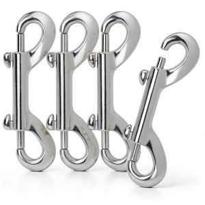 Double Ended Snap Hooks 4pcs 3.5 Inch Zinc Alloy Duty Hongliang Silver-0