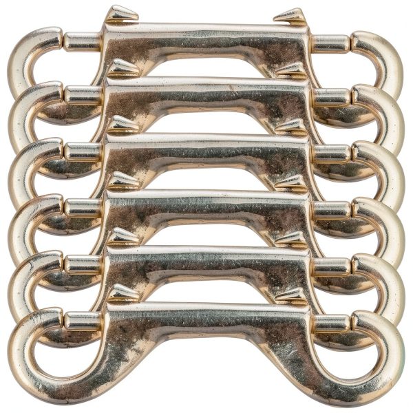 Double Ended Bolt Snap 4" Solid Brass - Jeffers 6 Pack-0