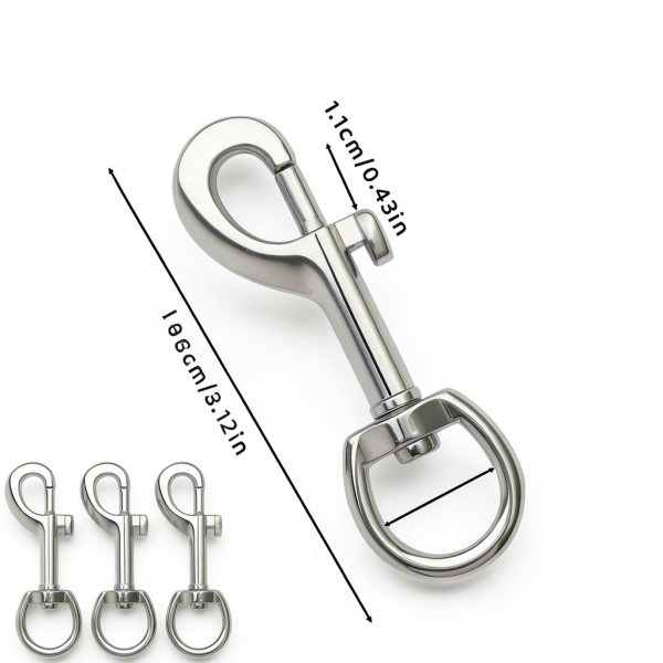 Heavy Duty Swivel Eye Snap Hooks 4-Pack by Fampery Steel Carabiner-1