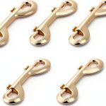 Snap Hooks Double Ended Bolt Snaps Trigger Snaps Clasp Buckle Trigger Clips Best Spring Pet Buckle Key Chain for Linking Dog Leash Collar Handmade Crafts Project, Plating and Oil Seal, 5PCS Gold-0