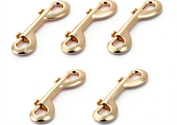 Snap Hooks Double Ended Bolt Snaps Trigger Snaps Clasp Buckle Trigger Clips Best Spring Pet Buckle Key Chain for Linking Dog Leash Collar Handmade Crafts Project, Plating and Oil Seal, 5PCS Gold-0