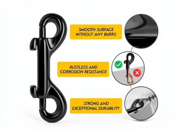 4.7" Double Ended Bolt Snap Hooks 220LBS PAMAZY Zinc Alloy (2 Pack)-3