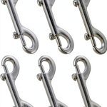 Double Ended Bolt Snap Hooks isWinner Steel 3.5in Silver Pack of 6-0